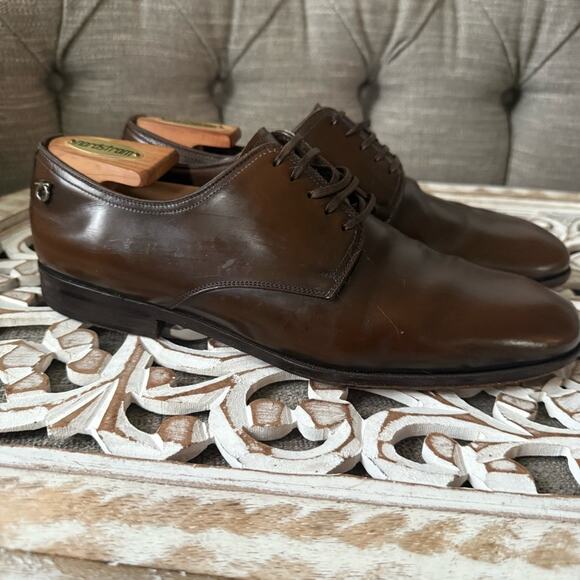 Salvatore Ferragamo Brown Leather Oxford Shoes Men’s 8.5 D main image 5